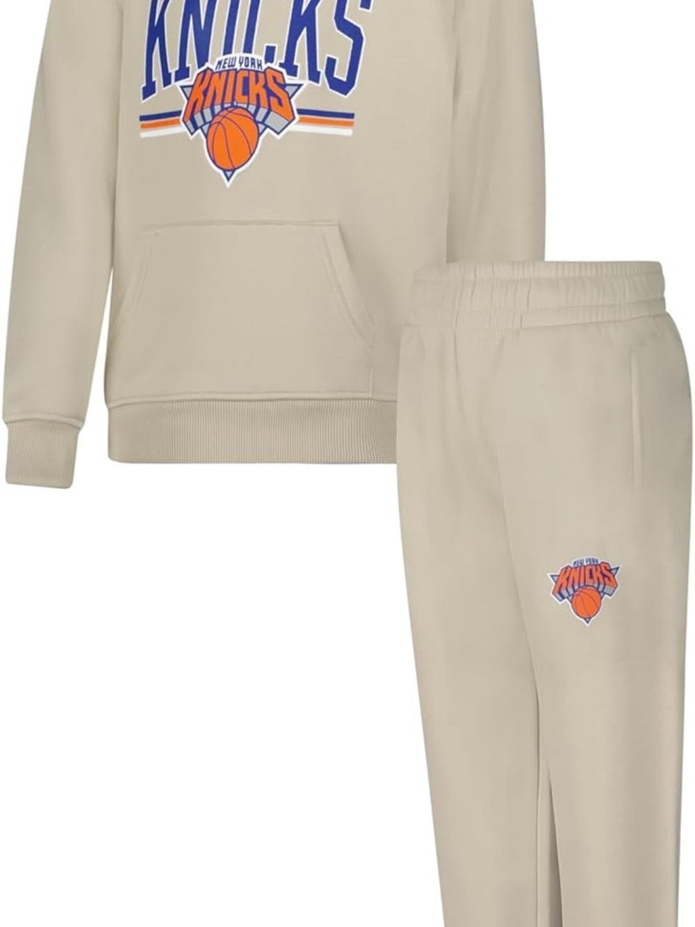 NBA Beige Kids Sweatpants set with Knicks Logo